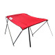 Summer Canopy Tent  for Inflatable Boats 12.5 ft long - Red