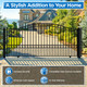 Steel Sliding Driveway Gate - PARIS Style - 12 x 6 Feet