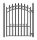 Steel Sliding Driveway Gate - 12 ft with Pedestrian Gate - 5 ft - PRAGUE Style