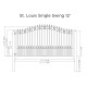 Steel Single Swing Driveway Gate - ST.LOUIS Style - 12 x 6 Feet