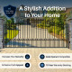 Steel Single Swing Driveway Gate - ST.LOUIS Style - 12 x 6 Feet