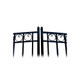 Steel Dual Swing Driveway Gate and Gate Operator Bundle - PARIS Style with GG1300 AC/DC - 14 x 6 Feet