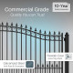 Steel Dual Swing Driveway Gate - PRAGUE Style - 14 x 6 Feet