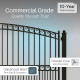 Steel Dual Swing Driveway Gate - PARIS Style - 16 x 6 Feet