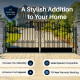 Steel Dual Swing Driveway Gate - VENICE Style - 16 x 6 Feet Steel Dual Swing Driveway Gate - VENICE Style - 16 x 6 Feet