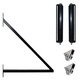Steel Sliding Driveway Gate - 18 ft with Pedestrian Gate - 5 ft - PRAGUE Style