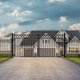 Steel Dual Swing Driveway Gate - STOCKHOLM Style - 18 x 6 Feet
