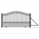 Steel Sliding Driveway Gate - 18 ft with Pedestrian Gate - 5 ft - ST. LOUIS Style