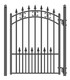 Steel Sliding Driveway Gate - 18 ft with Pedestrian Gate - 5 ft - ST. LOUIS Style