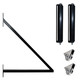 Steel Sliding Driveway Gate - 18 ft with Pedestrian Gate - 5 ft - ST. LOUIS Style