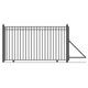 Steel Sliding Driveway Gate - 30 ft with Pedestrian Gate - 5 ft - MADRID Style