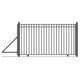 Steel Sliding Driveway Gate - 30 ft with Pedestrian Gate - 5 ft - MADRID Style