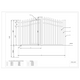 Steel Dual Swing Driveway Gate with Built-In Pedestrian Door - VIENNA Style - 14 x 7 Feet
