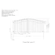 Steel Dual Swing Driveway Gate with Built-In Pedestrian Door - VIENNA Style - 14 x 7 Feet