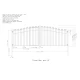 Steel Dual Swing Driveway Gate with Built-In Pedestrian Door - VIENNA Style - 18 x 7 Feet