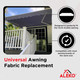 Retractable Awning Fabric Replacement - 13x10 Feet - Charcoal Gray