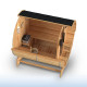 Liatris Rustic Cedar Barrel Sauna with Front Porch Canopy - 2-4 Person