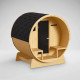 Anémona White Finland Pine Barrel Sauna with Front Porch Canopy - 2-4 Person