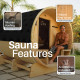 Anémona White Finland Pine Barrel Sauna with Front Porch Canopy – 6-8 People