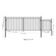 Steel Dual Swing Driveway Gate - MADRID Style - 16 ft with Pedestrian Gate - 5 ft
