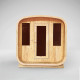 Arnica Rustic Cedar Square Sauna – 4 Person