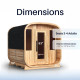 Arnica Rustic Cedar Square Sauna – 4 Person