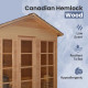 Canadian Hemlock Outdoor and Indoor Wet Dry Sauna - 6 kW UL Certified Heater - 6 Person