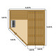 Canadian Hemlock Wet Dry Indoor Sauna - 6 kW UL Certified Heater - 6 Person
