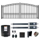 Automated Steel Dual Swing Driveway Gate and Gate Opener Complete Kit – PARIS Style – 18 x 6 Feet