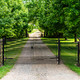 Steel Dual Swing Driveway Gate - MILAN Style - 14 ft with Pedestrian Gate - 5 ft