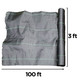 3 x 100 ft. Woven Weed Barrier Fabric – Black with Green Stripes