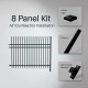 Commercial Grade 8-Panel Steel Fence Kit – Athens – 8x6 ft. Each