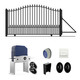 Automated Steel Sliding Driveway Gate and Gate Opener Complete Kit – MUNICH Style – 14 x 6 Feet