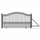 Automated Steel Sliding Driveway Gate and Gate Opener Complete Kit – PARIS Style – 14 x 6 Feet