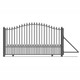 Automated Steel Sliding Driveway Gate and Gate Opener Complete Kit – MUNICH Style – 16 x 6 Feet
