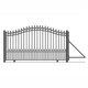 Automated Steel Sliding Driveway Gate and Gate Opener Complete Kit – PRAGUE Style – 18 x 6 Feet