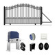 Automated Steel Sliding Driveway Gate and Gate Opener Complete Kit – PRAGUE Style – 18 x 6 Feet