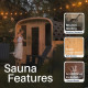 Arnica Rustic Cedar Square Sauna – 6 Person