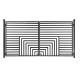 Steel Dual Swing Driveway Gate - Florence Style - 14 x 6 Feet
