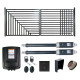 Automated Steel Dual Swing Driveway Gate and Gate Opener Complete Kit – Kyiv Style – 18 x 6 Feet