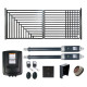 Automated Steel Dual Swing Driveway Gate and Gate Opener Complete Kit – Kyiv Style – 16 x 6 Feet
