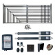 Automated Steel Dual Swing Driveway Gate and Gate Opener Complete Kit – ETL Listed - Kyiv Style – 12 x 6 Feet