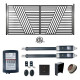 Automated Steel Dual Swing Driveway Gate and Gate Opener Complete Kit – ETL Listed - Sofia Style – 12 x 6 Feet