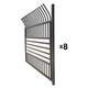 Commercial Grade 8-Panel Steel Fence Kit – Berlin – 8x6 ft. Each
