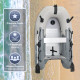Inflatable Fishing Boat – Aluminum Floor – Light and Dark Gray  – 8'5" + FREE GIFTS INCLUDED!