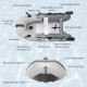 Inflatable Fishing Boat – Aluminum Floor – Light and Dark Gray  – 8'5" + FREE GIFTS INCLUDED!