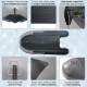 Inflatable Fishing Boat – Aluminum Floor – Light and Dark Gray  – 8'5" + FREE GIFTS INCLUDED!