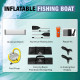 Inflatable Fishing Boat – Aluminum Floor – Light and Dark Gray  – 8'5" + FREE GIFTS INCLUDED!