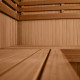 5-6 Person Hemlock Traditional Indoor Sauna – 6 kW UL Certified Electric Harvia Heater – Natural Finish