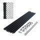 Galvanized Steel Chain Link Fence Kit – 6x50 ft. – 7 Gauge – Black